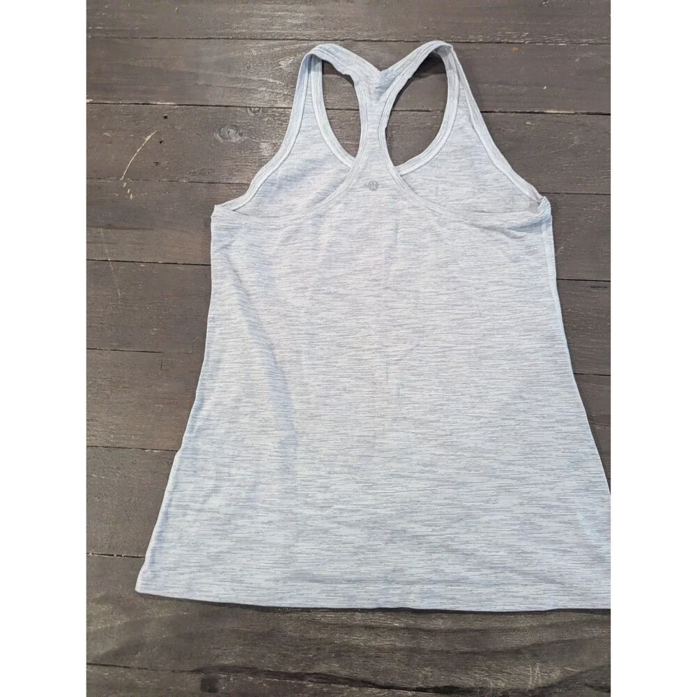 Lululemon Cool Racerback II Tank Size 4? Wee Are From Space White Ice Gray‎